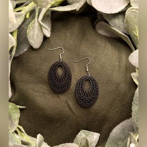 Various colors and styles- wood with etched detail earrings